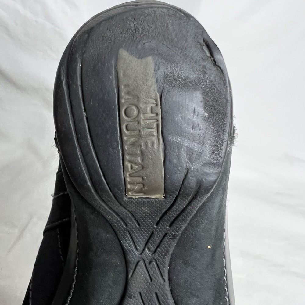 White Mountain Women's Black Leather Comfort Slip On Shoes Low Heel Size 7.5M - Picture 10 of 15
